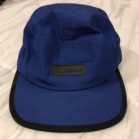 NWT Supreme NY Black Big Box Logo Visor 6-Panel Strapback Hat Cap SS18 AUTHENTIC